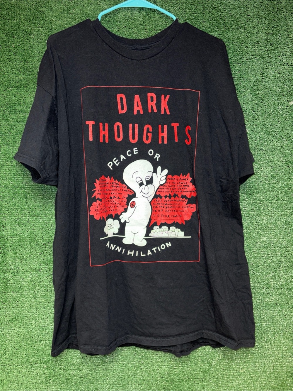 Dark Thoughts Stupid Bag Records Band Shirt Mens Sz XL